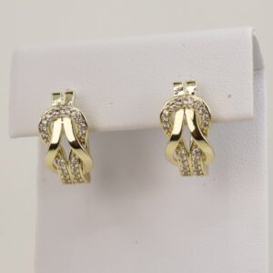 Cercei placati cu aur 14K model CH081 - 1,4 cm