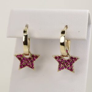 Cercei placati cu aur 14K model CH052 - 2 cm