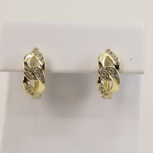 Cercei placati cu aur 14K model CH060 - 1,4 cm