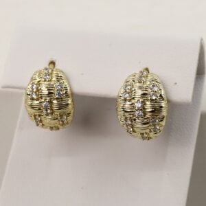 Cercei placati cu aur 14K model CH096 - 1 cm