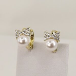 Cercei copii placati cu aur 14K model CH062 - 0,6 cm