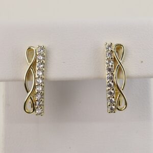 Cercei placati cu aur 14K model CH082 - 1,4 cm