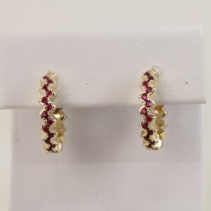 Cercei placati cu aur 14K model CH068  - 1,4 cm