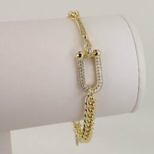 Bratara placata cu aur 14K model BH544 - 19 cm