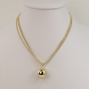 Lant cu pandativ placat cu aur 14K Model LL087  – 45 cm