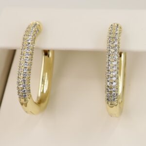 Cercei placati cu aur 14K model CH242 - 2,3 cm