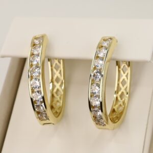 Cercei placati cu aur 14K model CH206 - 1,8 cm