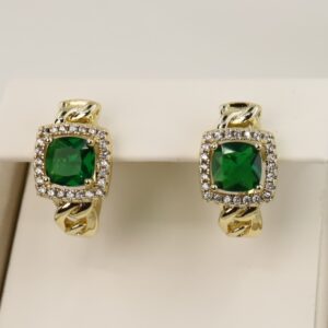 Cercei placati cu aur 14K model CH222 - 1,3 cm