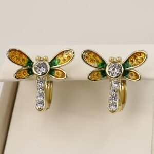 Cercei placati cu aur 14K model CH217 - 1,9 cm