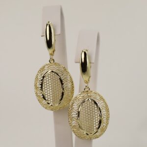 Cercei placati cu aur 14K model CH214 - 4,5 cm