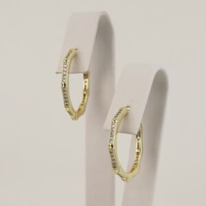 Cercei placati cu aur 14K model CH219 - 2,5 cm