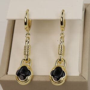 Cercei placati cu aur 14K model CH226 - 4,5 cm