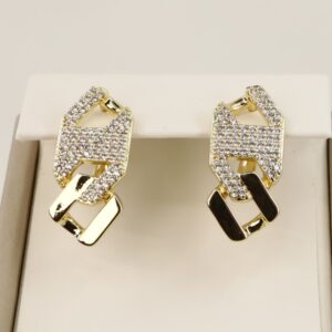 Cercei placati cu aur 14K model CH229 - 2 cm