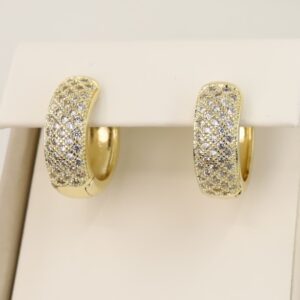 Cercei placati cu aur 14K model CH247 - 1,4 cm