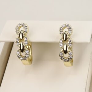 Cercei placati cu aur 14K model CH210 - 1,5 cm