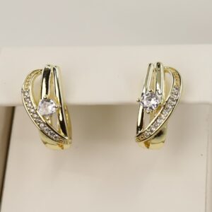 Cercei placati cu aur 14K model CH233  - 1,4 cm