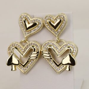 Cercei placati cu aur 14K model CH230 - 4 cm