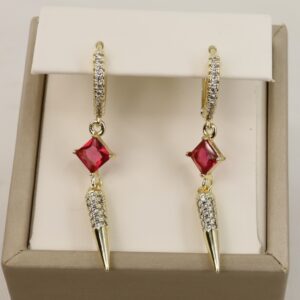 Cercei placati cu aur 14K model CH225 - 4,5 cm