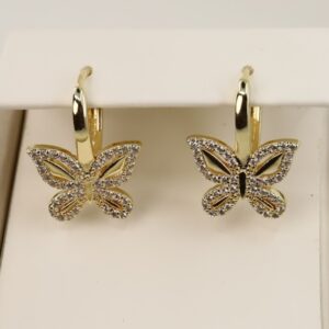 Cercei placati cu aur 14K model CH228 - 1,6 cm