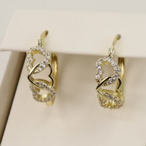 Cercei placati cu aur 14K model CH246 - 1,4 cm