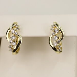 Cercei placati cu aur 14K model CH205 - 1,3 cm