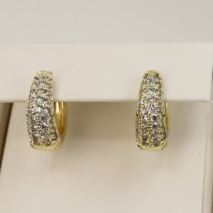 Cercei placati cu aur 14K model CH240 - 1,3 cm