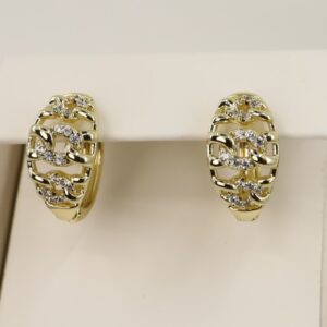 Cercei placati cu aur 14K model CH209 - 1 cm