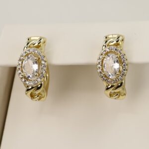 Cercei placati cu aur 14K model CH201 - 1,4 cm