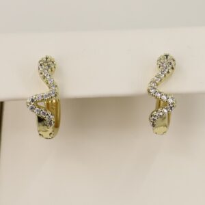 Cercei placati cu aur 14K model CH216 - 1,3 cm