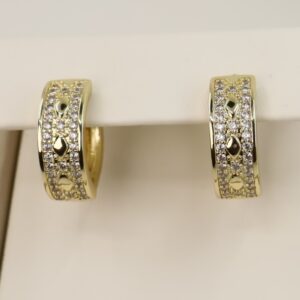 Cercei placati cu aur 14K model CH231 - 1,3 cm