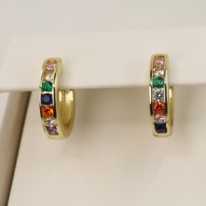 Cercei placati cu aur 14K model CH235 - 1 cm