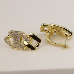 Cercei placati cu aur 14K model CH356 - 2,5 cm