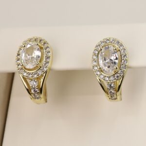 Cercei placati cu aur 14K model CH435 - 1,4 cm