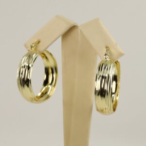 Cercei placati cu aur 14K model CH593 - 3 cm