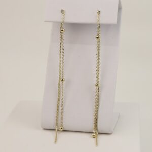 Cercei placati cu aur 14K model EEC095 - 7 cm