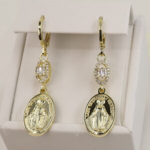 Cercei placati cu aur 14K model CH638 - 4,5 cm