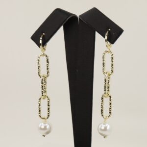 Cercei placati cu aur 14K model CH619 - 5,5 cm