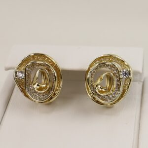 Cercei placati cu aur 14K model CH610 - 1,4 cm