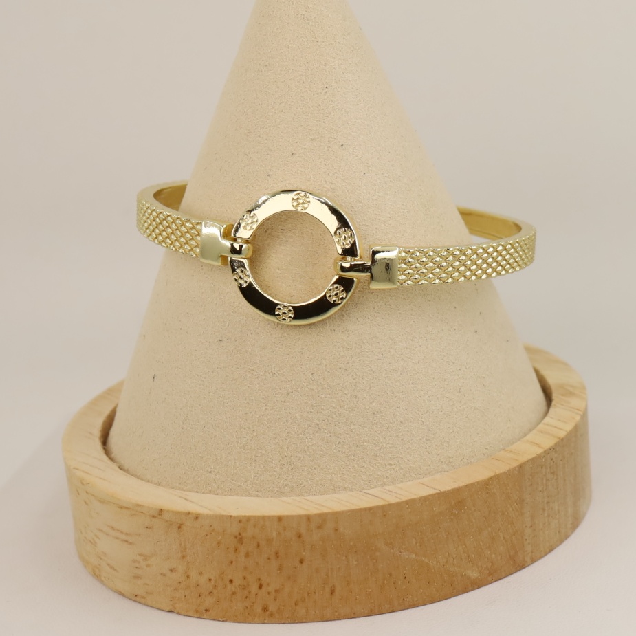 Bratara placata cu aur 14K model EBB023 - diametru 6 cm