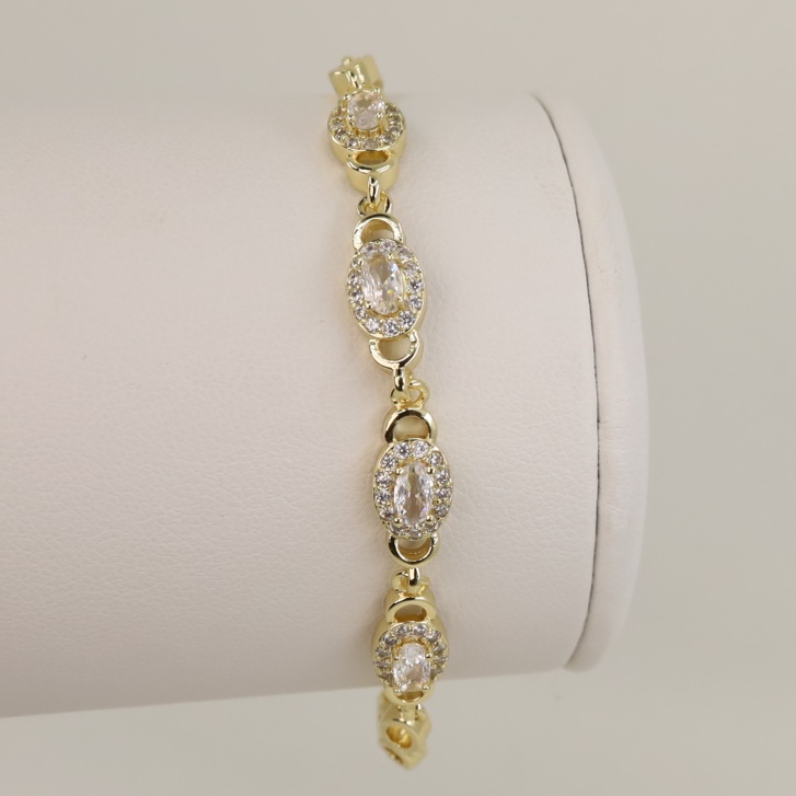 Bratara placata cu aur 14K model BB030 - 19 cm