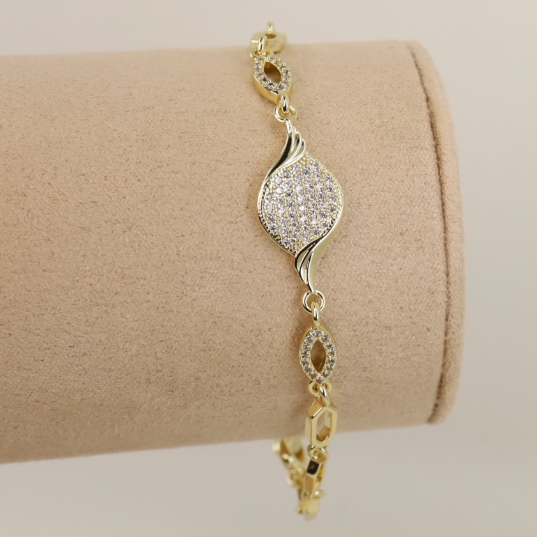 Bratara placata cu aur 14K model BB072 - 21 cm