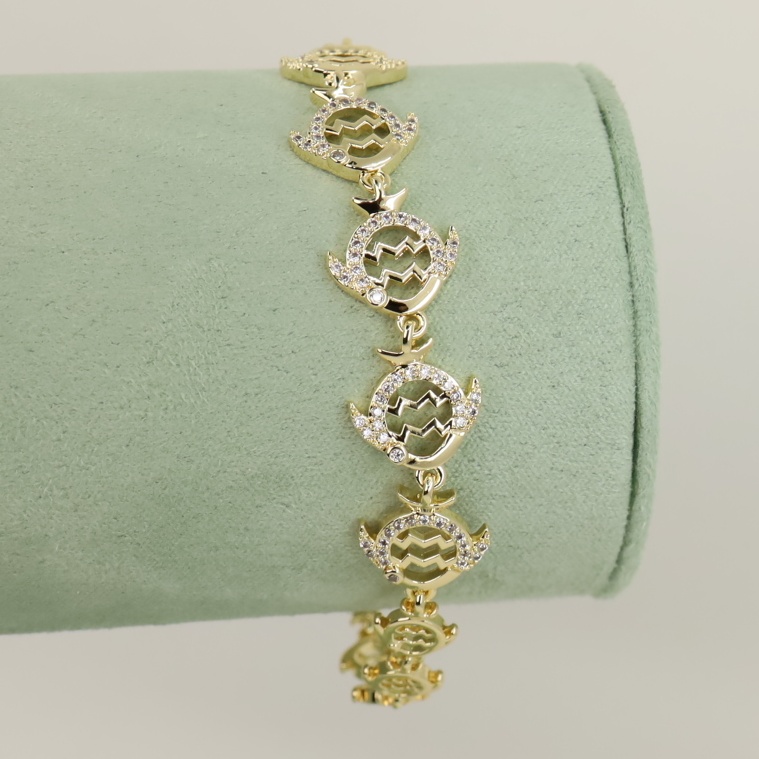 Bratara placata cu aur 14K model BB044 - 19 cm