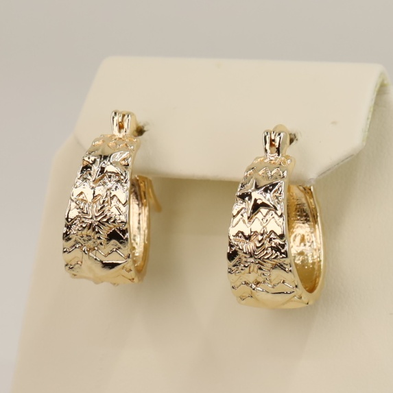 Cercei placati cu aur 14K model CH699 - 1,4 cm