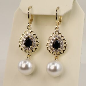 Cercei placati cu aur 14K model CH676 - 4,5 cm