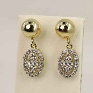 Cercei placati cu aur 14K model CH652 - 2,5 cm