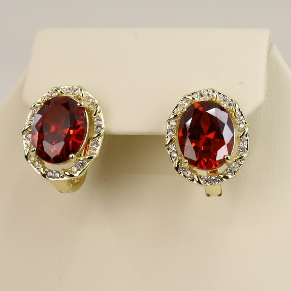 Cercei placati cu aur 14K model CH678 - 1,3 cm