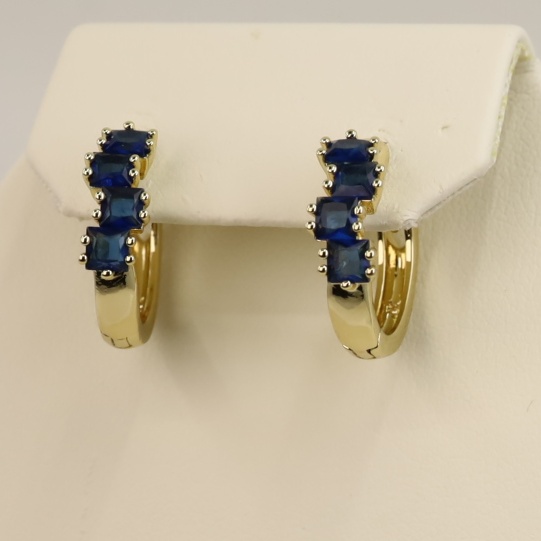 Cercei placati cu aur 14K model CH697 - 1,3 cm