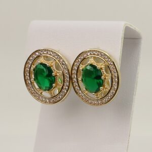 Cercei placati cu aur 14K model CH791 - 1,4 cm