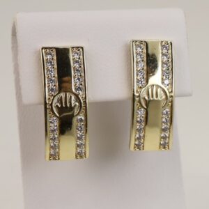 Cercei placati cu aur 14K model CH789 - 2 cm