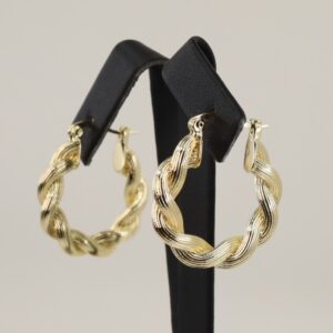 Cercei placati cu aur 14K model CH761 - 2,5 cm